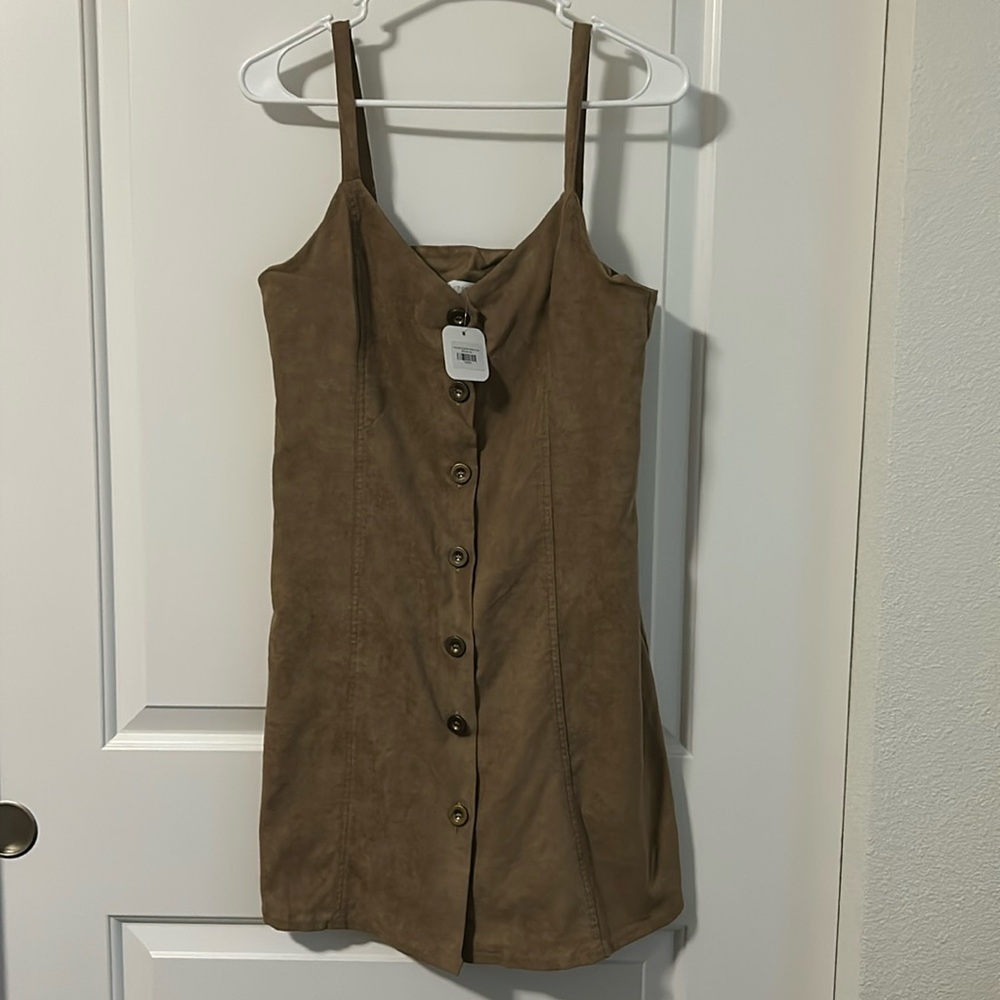 Suede mini dress M